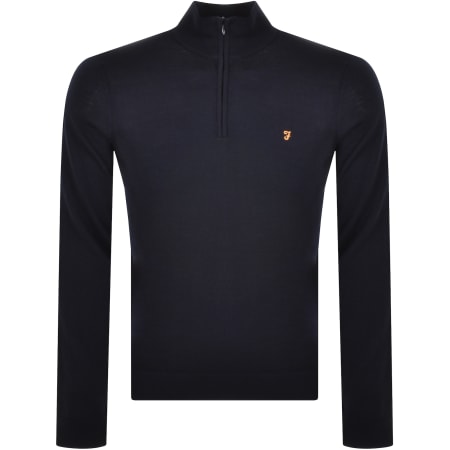 Farah Vintage Redchurch Half Zip Jumper Navy Mainline Menswear